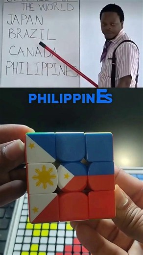 Making 4 Iconic Flags on Rubik cube #rubikscube #cubing #flags