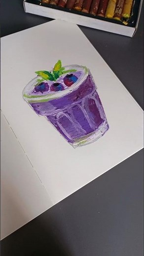 how to draw a dessert with oil pastel tutorial for beginners