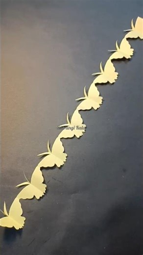 how to make paper butterfly easy butterfly chain cutting art #diy #shorts #youtube #craft #decor