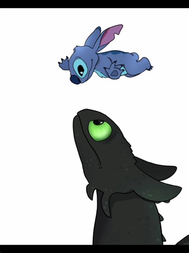 Did you know that Stitch and Toothless have the same designer? #stitch #toothless #disney #howtotrainyourdragon #animation