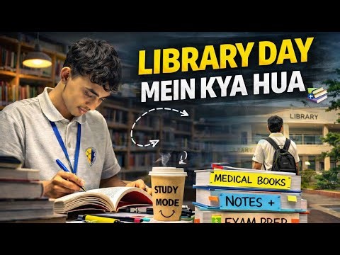 Library Day Mein Kya Hua? 📚😱 | Real Medical Student Vlog‪@Hurmuz_vloge‬ #meditation#medicalstudent