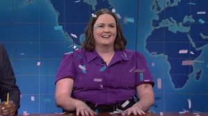 ‘SNL’ Star Molly Kearney Dropped In On Weekend Update To Give A Moving Defense Of Trans Kids (While Flying)