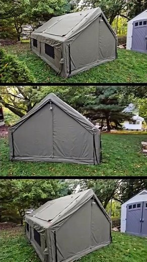 Luxury Backyard Camping | Panda Air Large Green Inflatable Tent Tour #rbmoutdoors #camping #bigtent