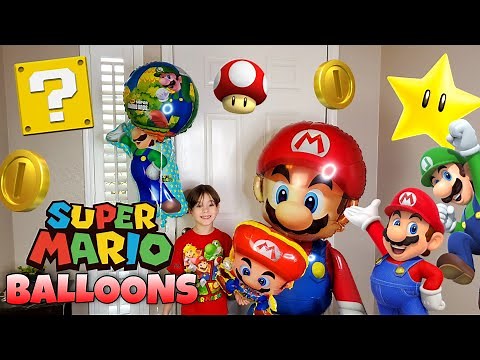 We LOST Our MARIO Balloon! Inflating Super Mario Giant Airwalker Balloons Luigi SUPER SAD