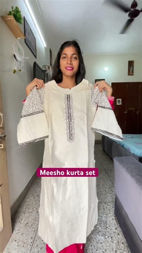 👗 Premium Khadi Cotton Kurta + Pants + Dupatta Set| aarti singh #meeshofinds