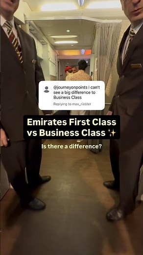 First class vs business class on Emirates #luxurytravel #pointsandmiles