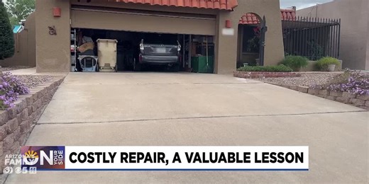 Arizona woman's costly garage door repair becomes valuable lesson
