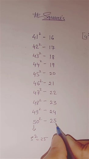 #Square trick 💥✨📚Speed math's....Short tricks...