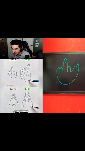 Middle finger drawing challenge #drawing #art