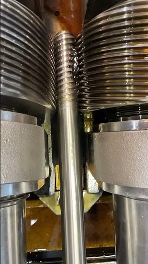 Thread Rolling a High Helix Threaded Rod (Slow Motion)