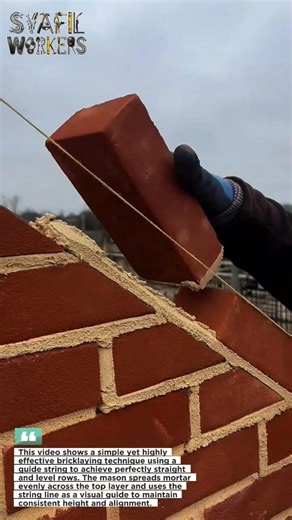 Perfect Brick Line Every Time! Masonry String Trick You Need to See