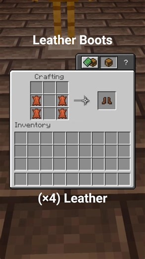 How to CRAFT LEATHER BOOTS! 🛡️ Armor Burst #4 #Minecraft #Shorts