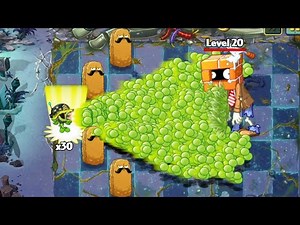 All Plants level 1 use 5 Power Up Vs Brickhead Zombie Level 20 - PvZ 2 Challenge