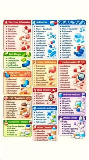 💊 Top 100 Essential Medicines Every Medical Student Should Know | Pharmacology Quick Guid