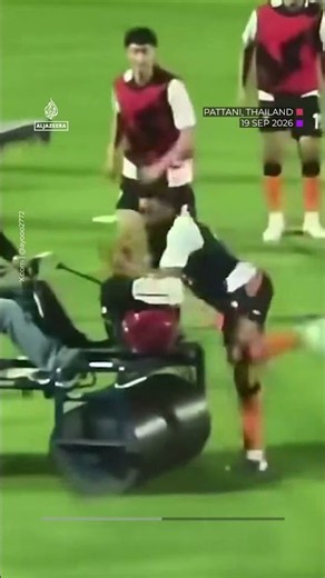 Former England and Tottenham star Andros Townsend run over by pitch roller | #AJ shorts