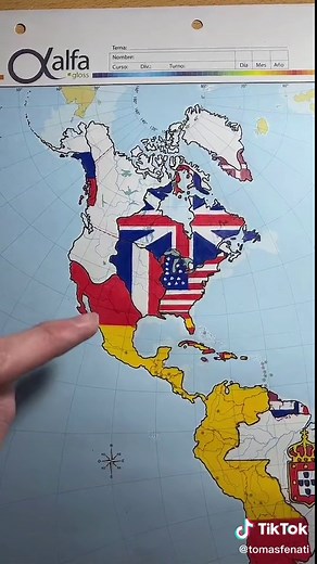 América en el año 1800: Mapa, Historia y Política