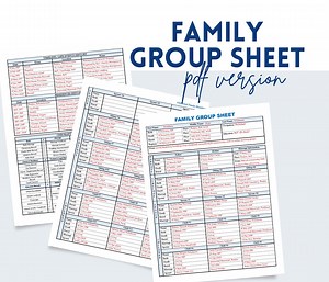 Printable Family Group Sheets PDF | Genealogy Form | Family History | Ancestor Profile Template | Biography Page | Family Research Ancestry - Etsy Australia