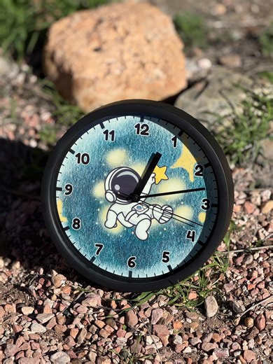 Glow in the Dark Astronaut Clock, Space Theme Wall Clock for Kids Room , Nursery Decor - Etsy