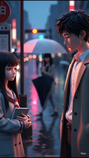 Rainy Bus Stop Love Story ❤️#30 Seconds Romance love#busstoplove#romanticstory