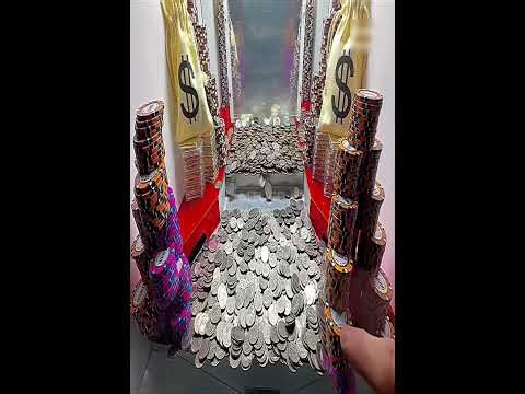 Super Risky High Limit Coin, Pusher Game #coinpusher #arcades #money #casino