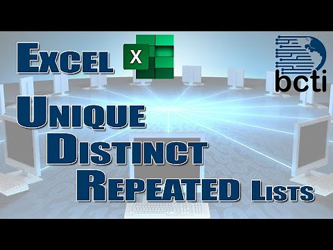Microsoft Excel - Creating Distinct, Unique, and Repeated Lists