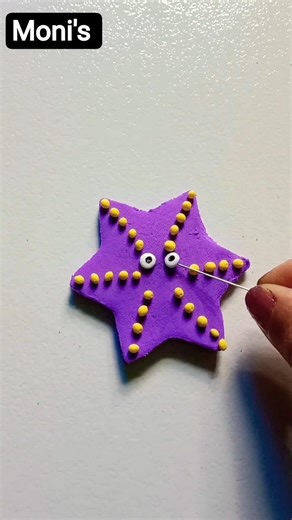 🌟How to make a sea starfish with clay✨ #starfish #sea #fishcustard #shorts #viral #trending #yt