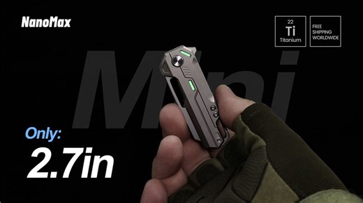 Titanium EDC Pocket Knife GR5 titanium Frame and M390 Blade