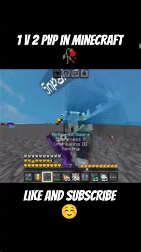 1v2 pvp in Minecraft ☺️😊🥀