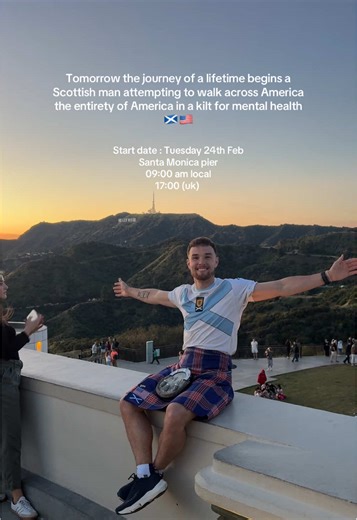 Scottish Man Walking Across America for Mental Health