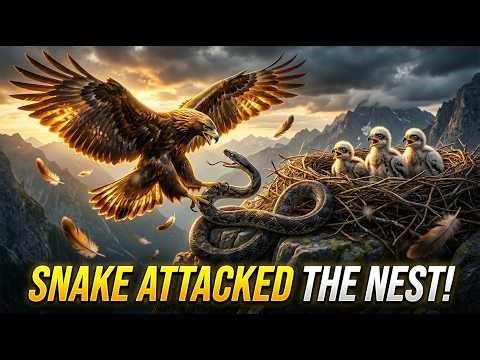 Deadly Snake vs Mother Eagle – The Fight To Save Her Babies!