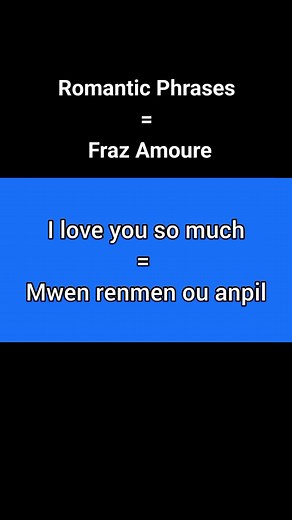 Learn Haitian Creole: Romantic Phrases #learnenglishandcreole #englishandcreole #learnhaitian #haitiancreole #learnhaitiancreole #haitiancreolelanguage #learnhaitiancreolewithricka #fyp #tiktok