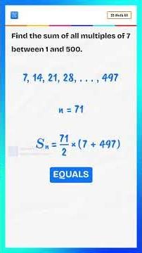 Sum of Multiples of 7 Between 1 and 500 | AP Sums Made Easy