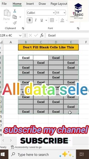 Part-67|| How to use Fill Blank cells in Excel