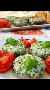 Low Carb Rezept- Champignons mit Mozzarella Füllung