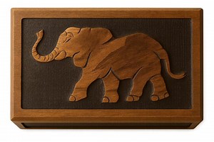 Handmade Walnut Wood Elephant Lock Box: Secret Keepsake Chest - Etsy