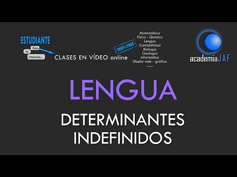 Indefinite determiners - Spanish language morphological analysis - JAF academy