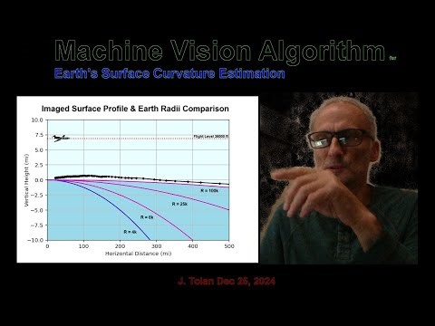 Machine vision algorithm for Earth's surface curvature estimation
