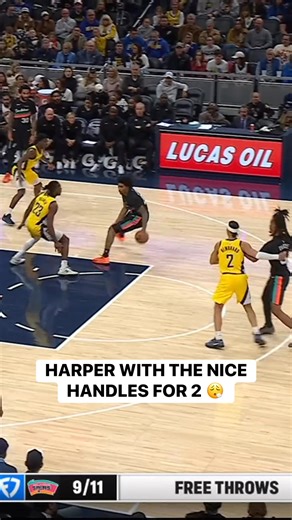 Dylan Harper shakes the defender with the handles on his way inside for the layup! 👀 SAS-IND • NBA League Pass Tap to Watch ➡️ https://www.nba.com/how-to-watch-game-redirect/0022500476?partnerRef=NBA&platform=Facebook&surface=Post | NBA