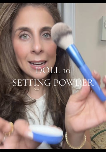 One of the coolest setting powders! Actually feels hydrating instead of drying you out.. brush comes with purchase while supplies last #settingpowder #doll10beauty #makeupover30