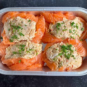 Costco Stuffed Salmon (How to Cook Kirkland Signature Stuffed Salmon)