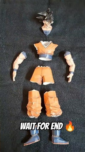 How to make Goku 🔥 from Paper! #papercraft #goku #dbz | please like and subscribe