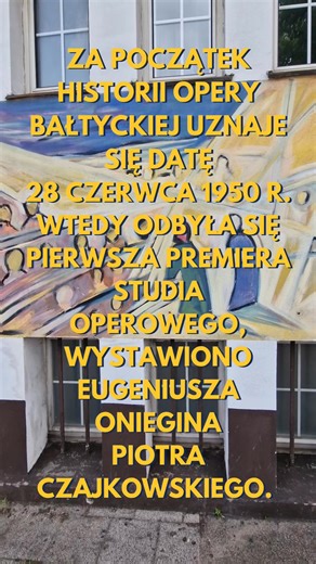 🎼🚋 Przystanek "Opera Bałtycka" w gdańskich tramwajach śpiewany jest na melodię arii torreadora Escamillo z opery "Carmen". ⏳ 1 maja 1953 r. Studio Operowe i Orkiestra Filharmoniczna zostały połączone w Państwową Operę i Filharmonię Bałtycką, mieszczącą się w budynku przy al. Zwycięstwa 15. Następnie w 1994 r. rozdzielono je i opera stała się samodzielną instytucją - Państwową Operą Bałtycką. | Pomorskie