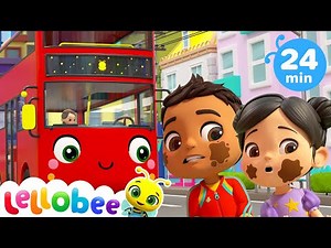Wheels On The Bus | Lellobee by CoComelon | Sing Along _ | Nursery Rhymes and Songs for Kids