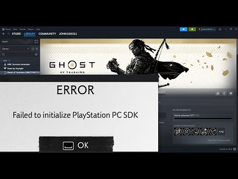 Fix Ghost of Tsushima DIRECTOR'S CUT Error Failed To Initialize PlayStation PC SDK
