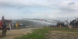 Crews respond to machine shed fire in Jackson County, IL
