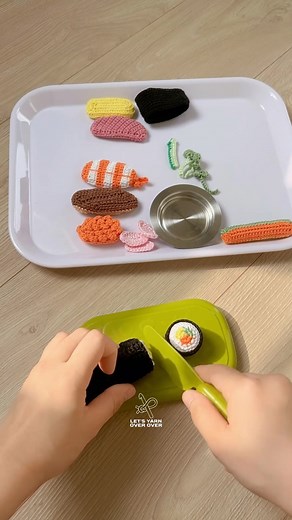 Made With Love on Instagram: "Crochet sushi making set by @letsyarnoverover 🍱"