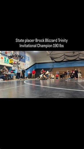 Carolina Combat Media & Photography on Instagram: "State placer Brock Blizzard claims the Trinity Invitational title at 190 lbs, earning a 12–4 major decision in the finals."