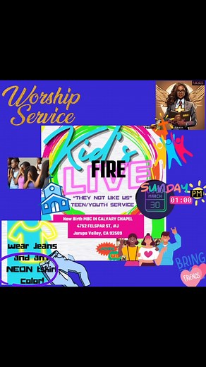 Join us next Sunday in person for KID’s FIRE LIVE 1pm!! YOUTH DAY theme: “THEY NOT LIKE US!!! Bring a special young person with you!!! #dawngerardsmith #youth day #kidsfire #theynotlikeus #church And of course we hope to see you today online at 10am pst on YouTube @PastorDawnTV! | Dawn GerardSmith