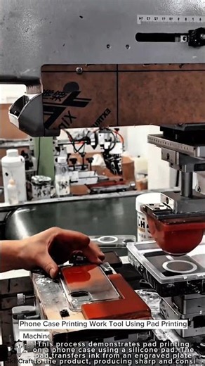 Phone Case Printing Work Tool Using Pad Printing Machine #worktool