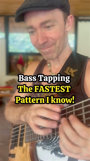 The Fastest Tapping Pattern I know! #basstapping #twohandedtapping #basssolo #solobass #basslesson